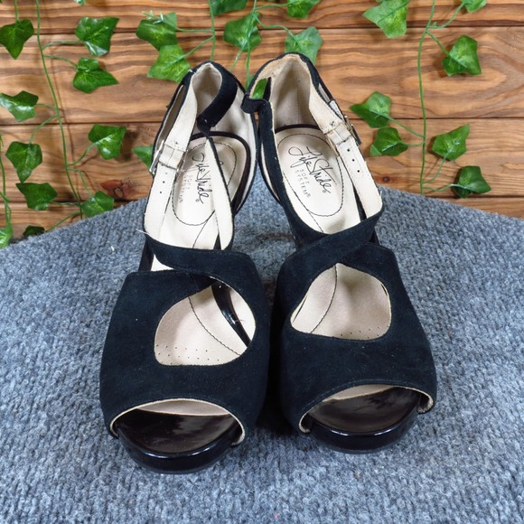 LifeStride Maria Women Heel Size 7.5 Medium Dress Wedding Party Black Textile - Picture 2 of 6